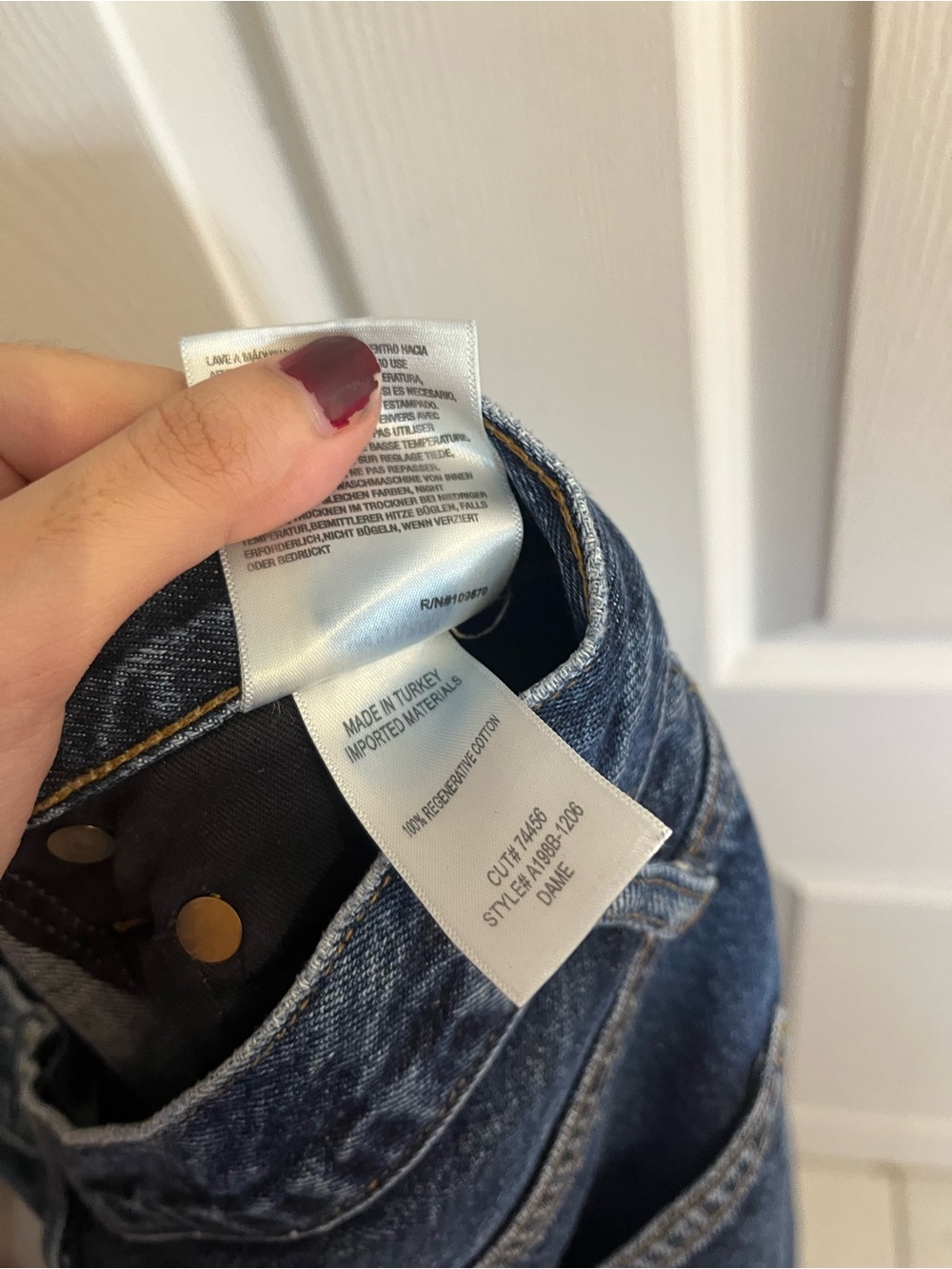 AGOLDE Jeans Dark Wash Denim Wide Leg Dame size 29 - Picture 8 of 8